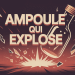 illustration ampoule explose éclats verre