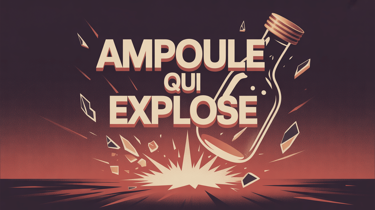 illustration ampoule explose éclats verre