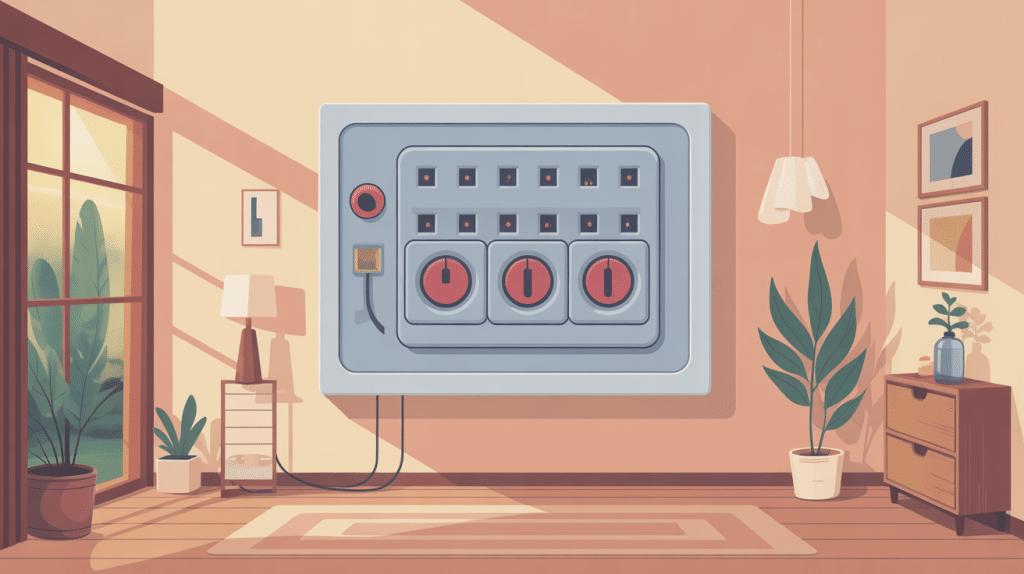 ancien tableau électrique avec fusible à côté d’un tableau moderne illustration vectorielle