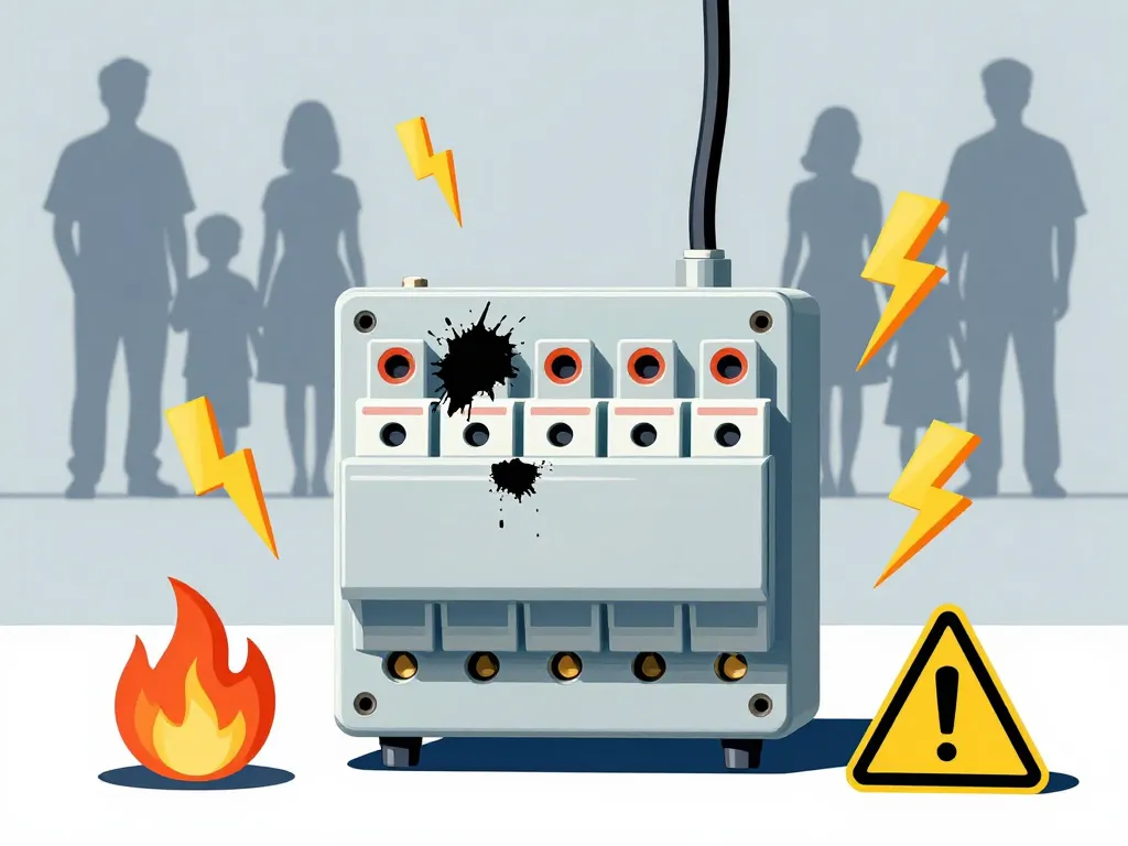 identifier les risques ancien tableau électrique avec fusible illustration