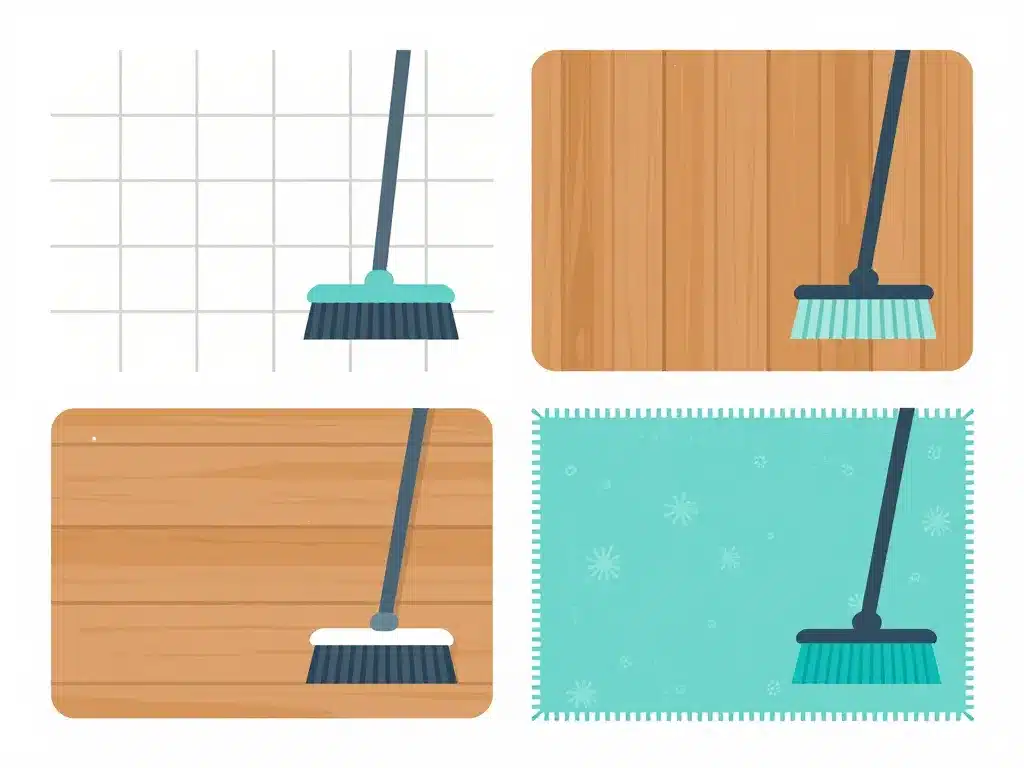 différents modèles balai en silicone adaptés à chaque type de sol