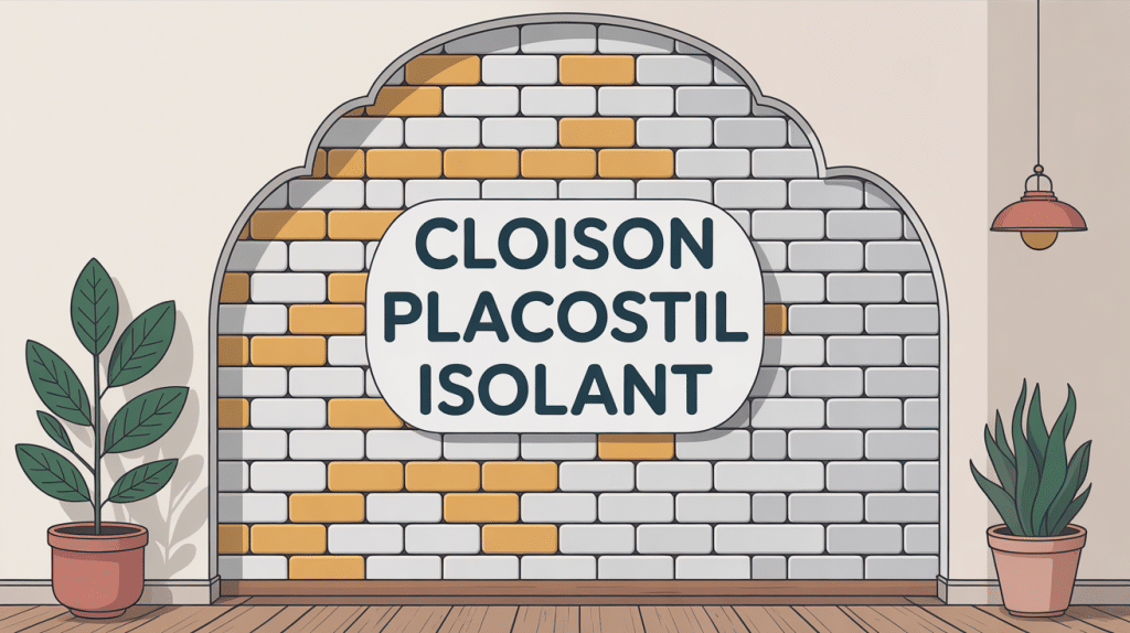 schéma cloison placostil isolant coupe ossature isolant plaques
