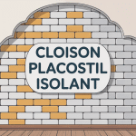 schéma cloison placostil isolant coupe ossature isolant plaques