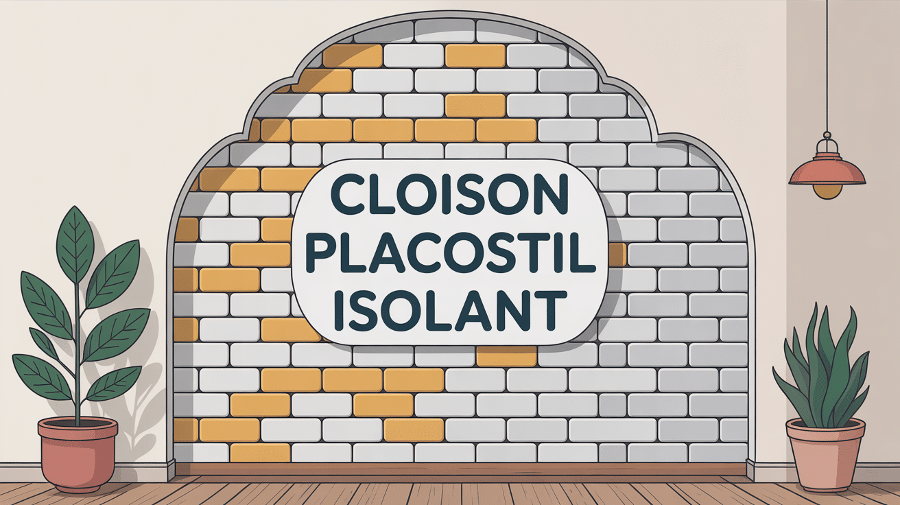 schéma cloison placostil isolant coupe ossature isolant plaques