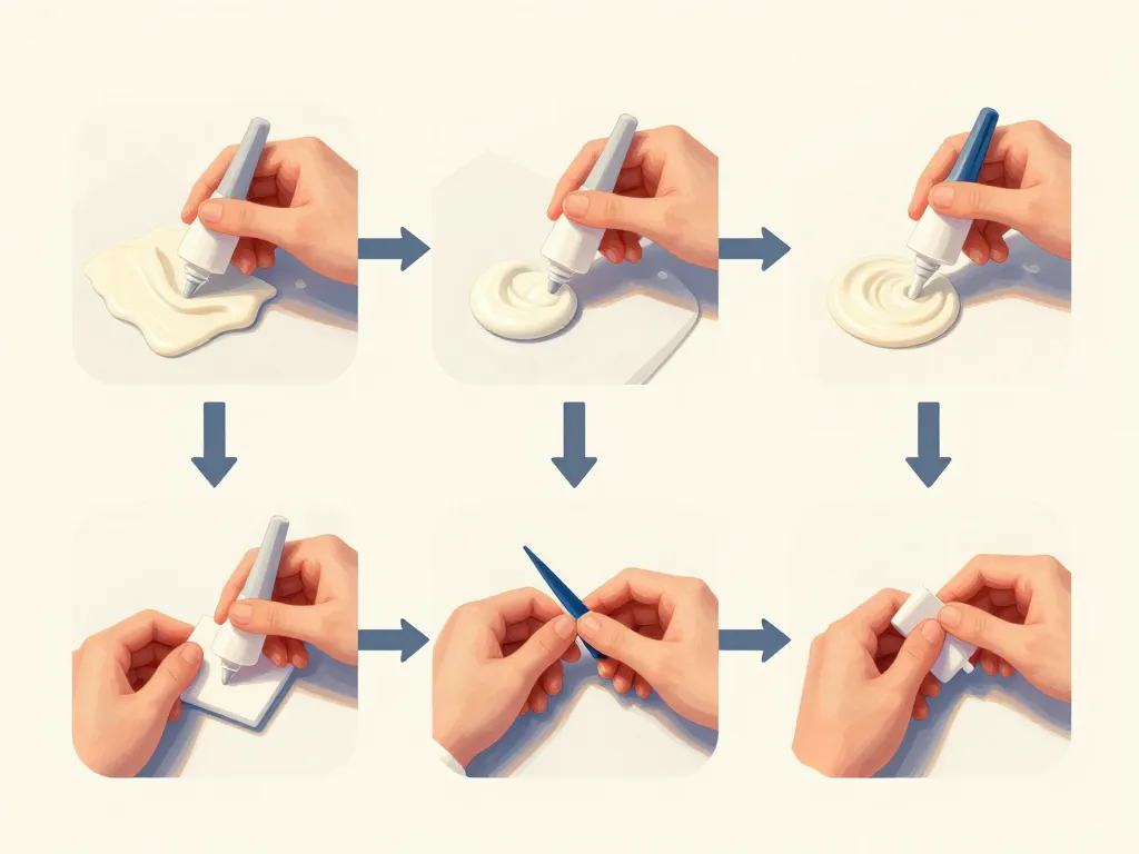 Étapes collage net à la colle néoprène