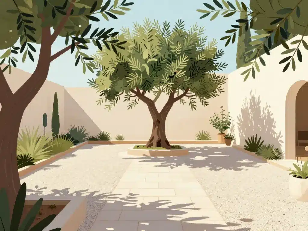 comment mettre en valeur un olivier position point focal jardin