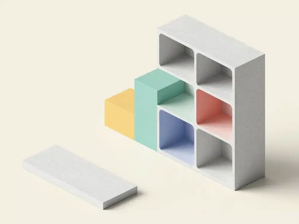 etapes construction meuble en beton cellulaire schema