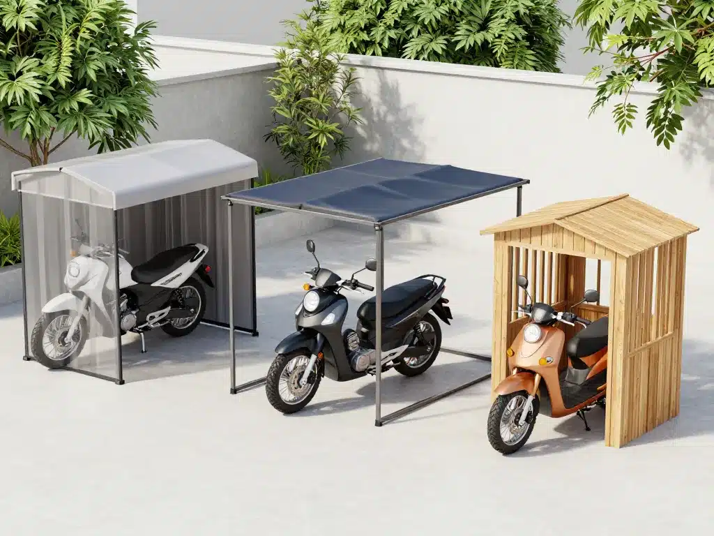 construire un abri moto pas cher comparer types économiques
