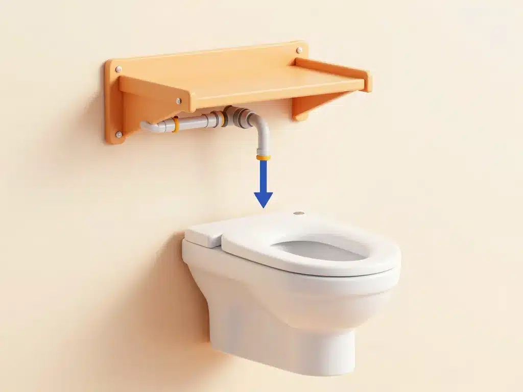 schéma installation cuvette suspendu wc étapes