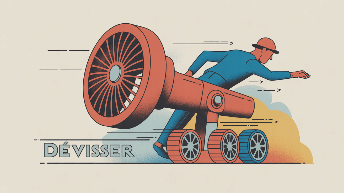 dévisser sens image conceptuelle vis mécanique chute émotion