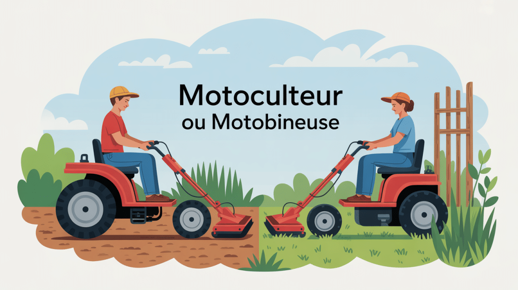 différence entre motoculteur et motobineuse sur sol travaillé