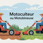 différence entre motoculteur et motobineuse sur sol travaillé