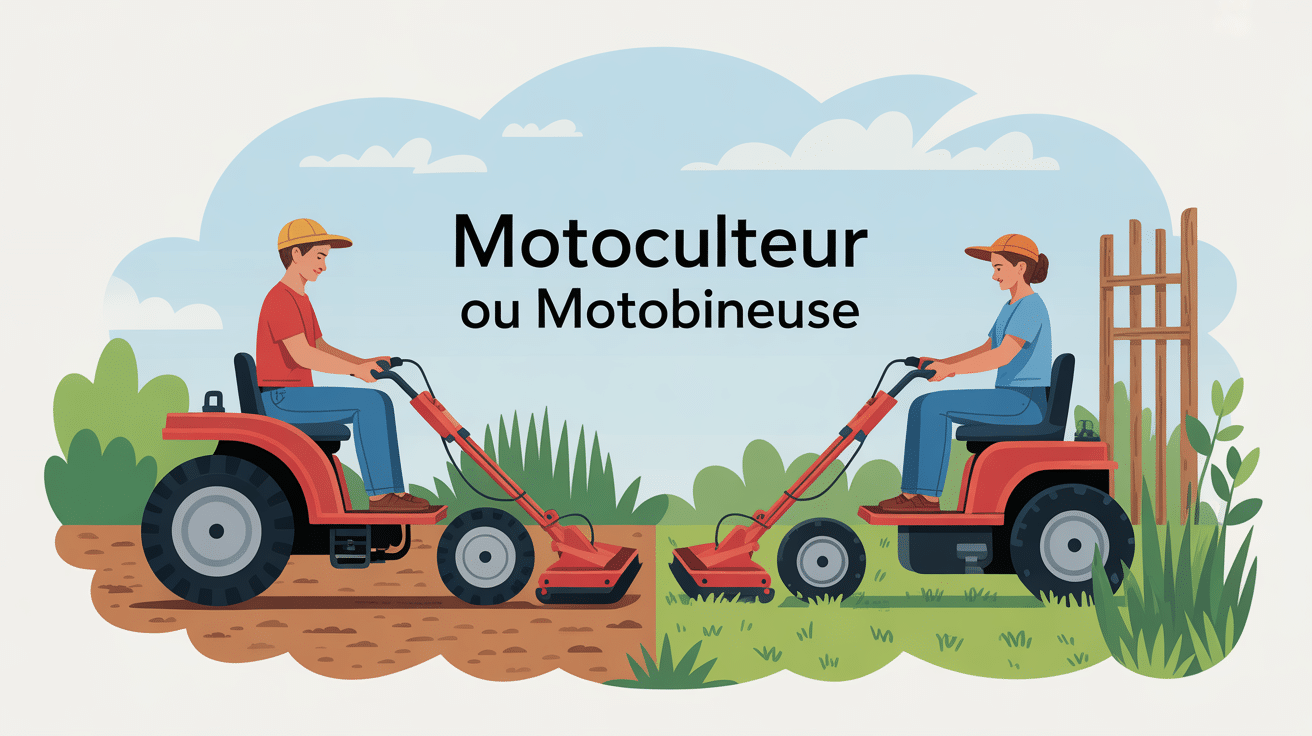 différence entre motoculteur et motobineuse sur sol travaillé