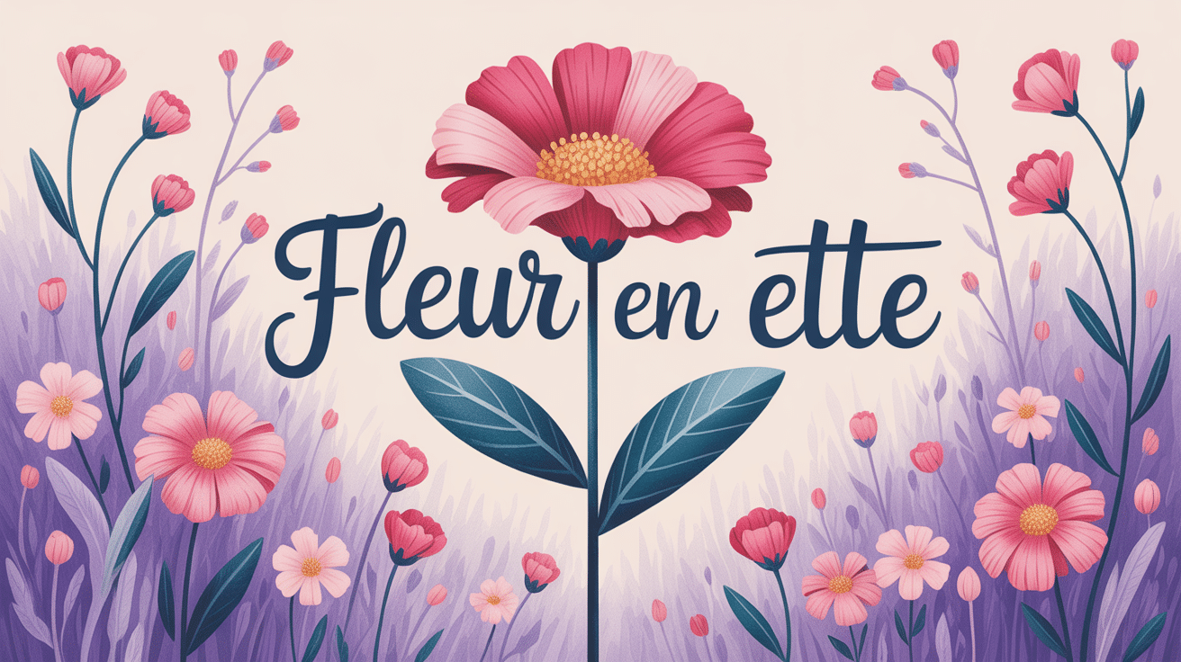 illustration fleur en ette ambiance champêtre et raffinée