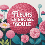 illustration jardin fleurs grosse boule hortensias alliums dahlias pivoines