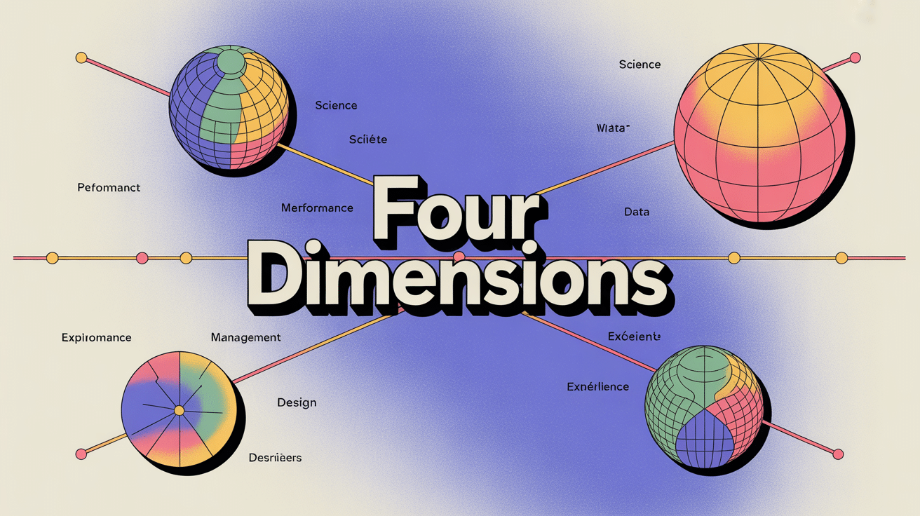 illustration four dimensions science management design narration