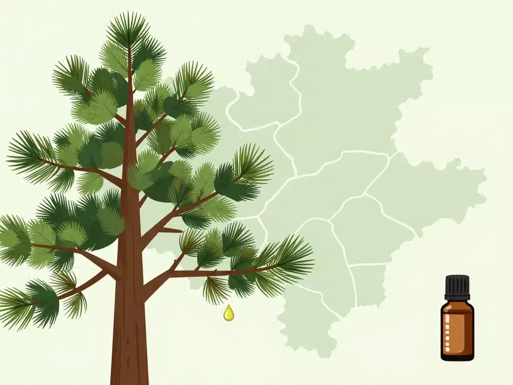 he pruche arbre extraction huile essentielle