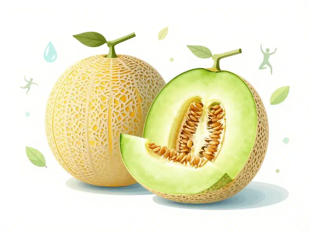 honey do melon avec symboles nutrition et santé