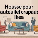 housse pour fauteuil crapaud ikea en salon chaleureux