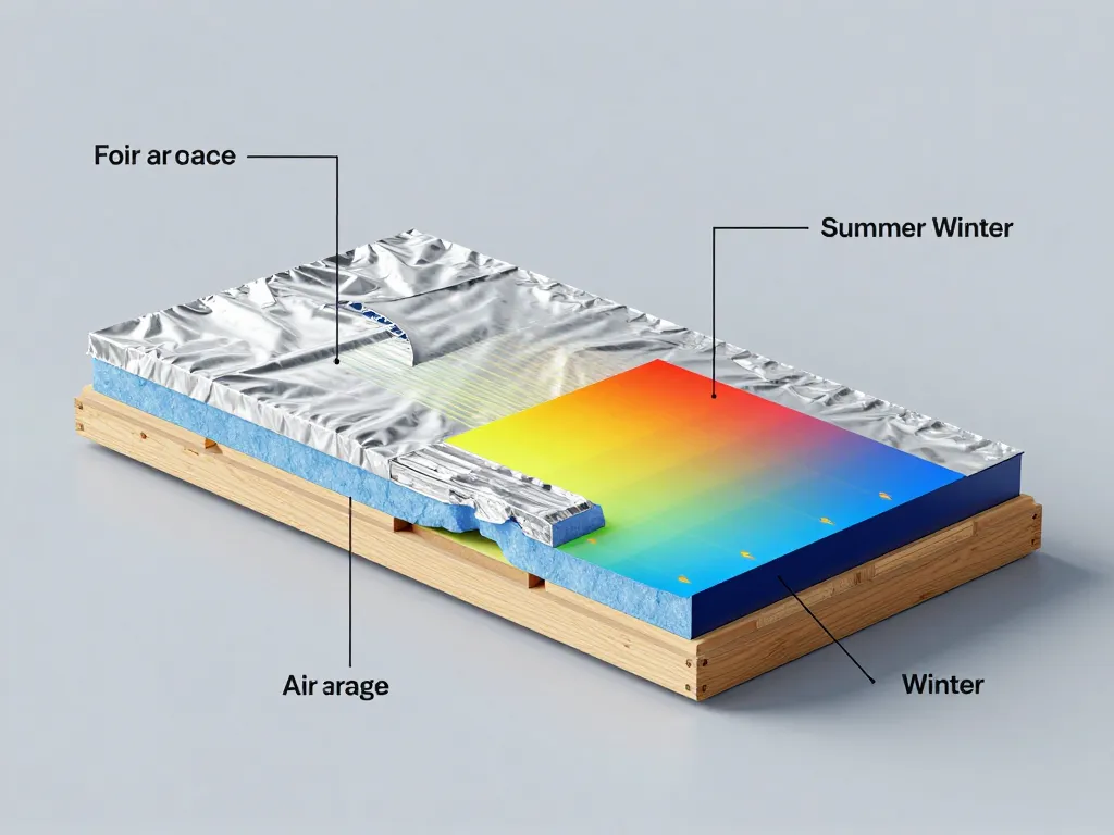 schéma fonctionnement isolation mince toiture