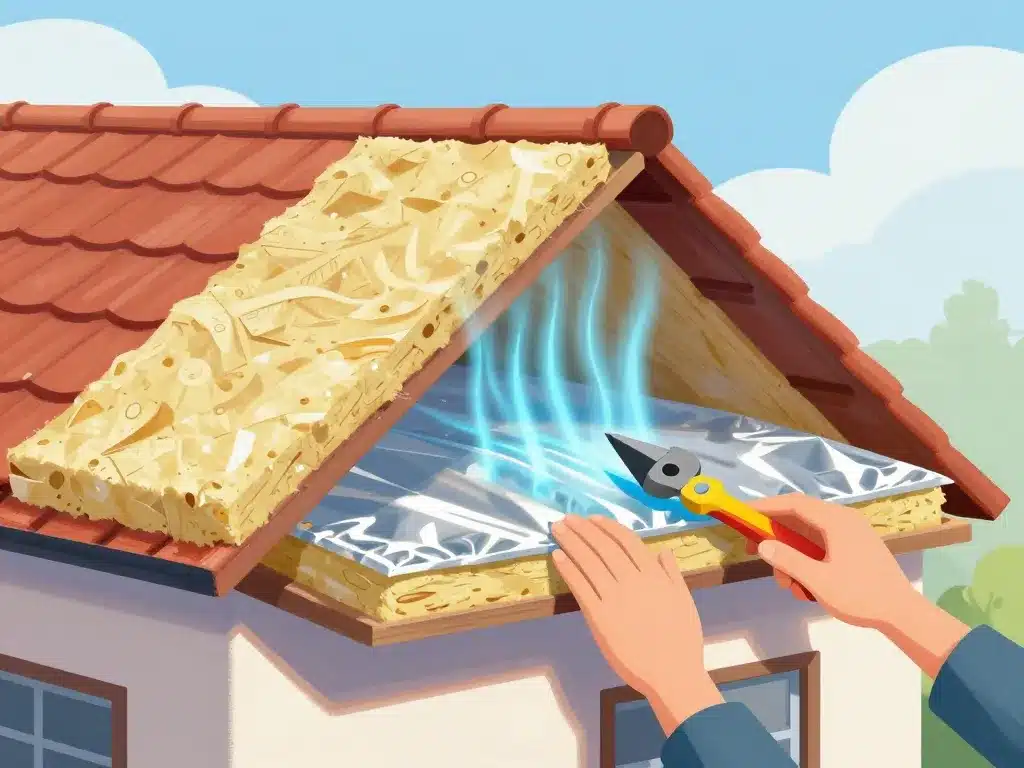 illustration isolation mince toiture combinée classique