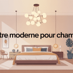 illustration lustre moderne pour chambre grande et élégante