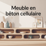 meuble en beton cellulaire contemporain sur mesure