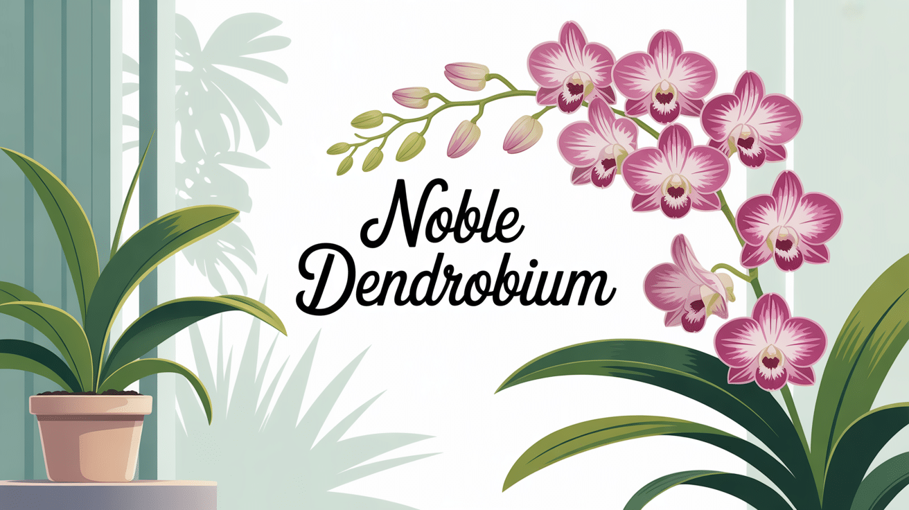 noble dendrobium fleuri dans un pot décoratif en intérieur