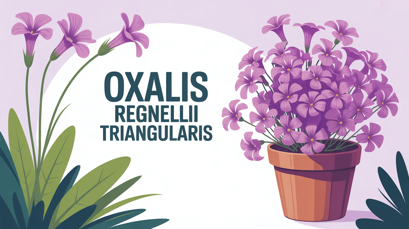 oxalis regnellii triangularis en pot, feuillage papillon, fleurs délicates