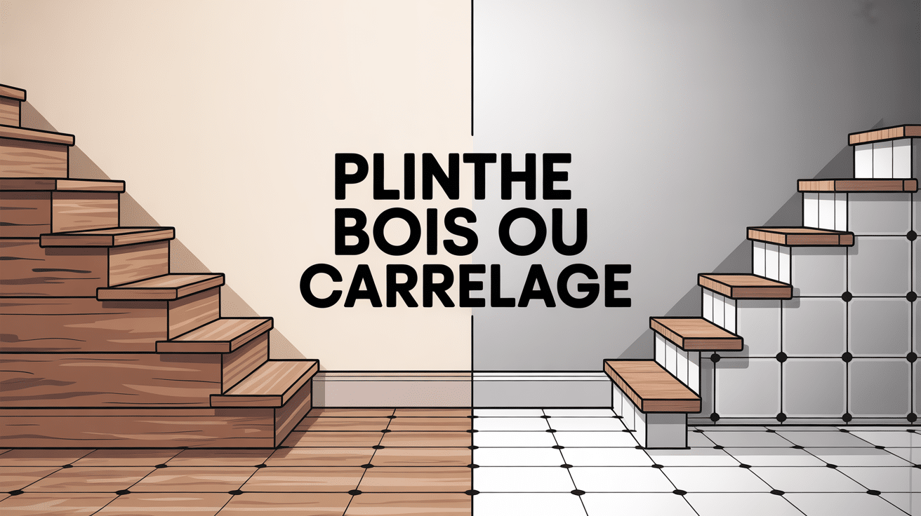 Illustration plinthe bois ou carrelage pour choix harmonieux