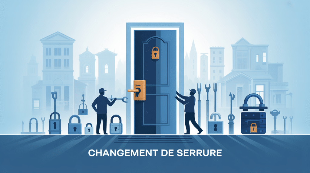 illustration prix de changement de serrure grande porte sécurité