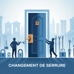 illustration prix de changement de serrure grande porte sécurité