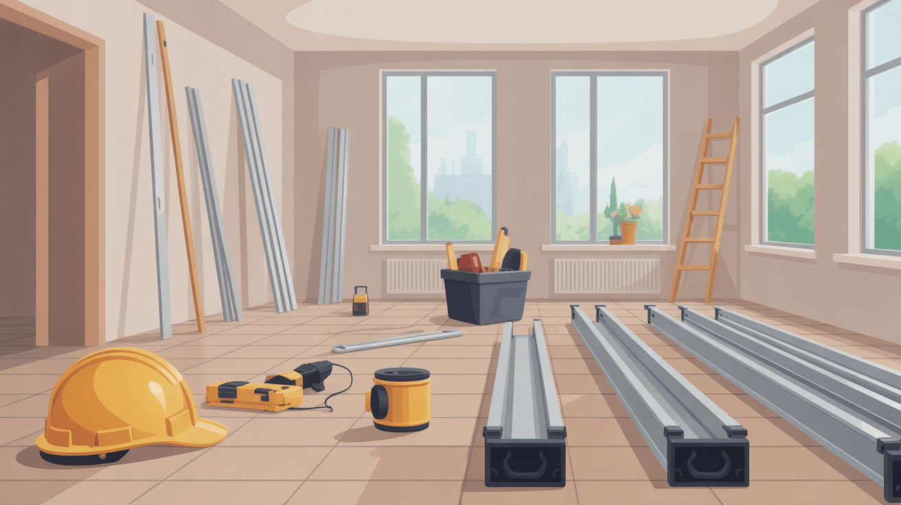 prix placo et rail illustration coût rénovation