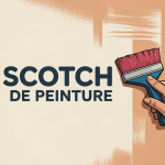 Illustration quand enlever scotch peinture pour finition nette