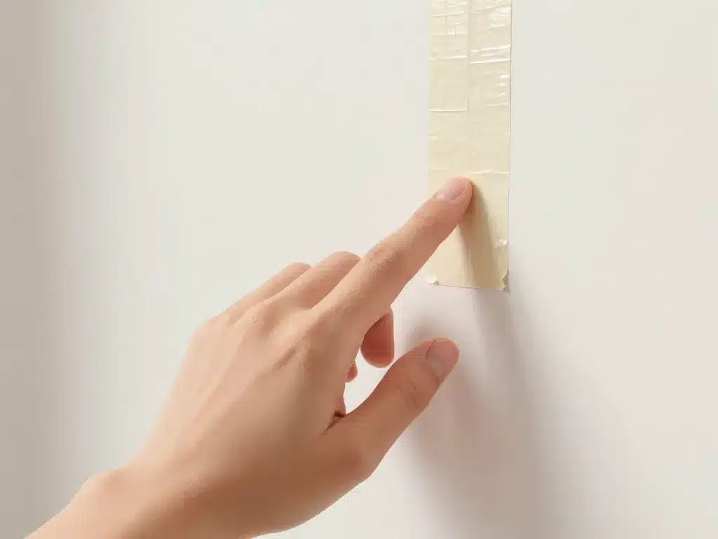 Test doigt quand enlever scotch peinture mur