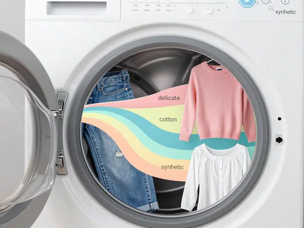 schéma choix programme sèche-linge pour ne pas rétrécir
