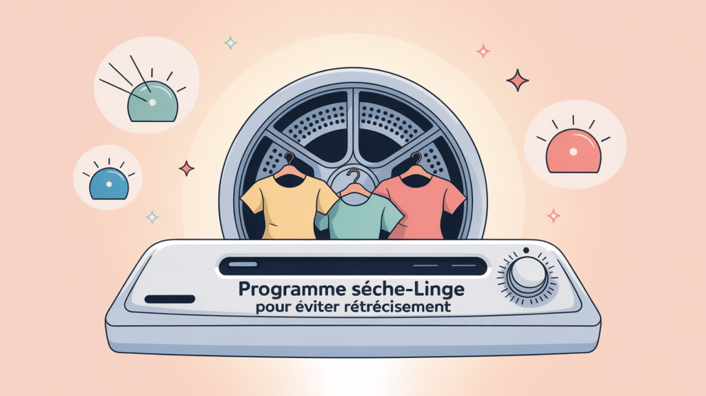 illustration programme sèche-linge pour ne pas rétrécir