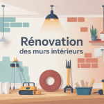 illustration moderne rénovation des murs intérieurs