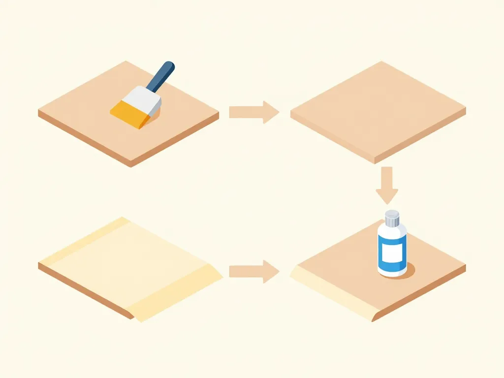 diagramme étapes renover plan de travail stratifié