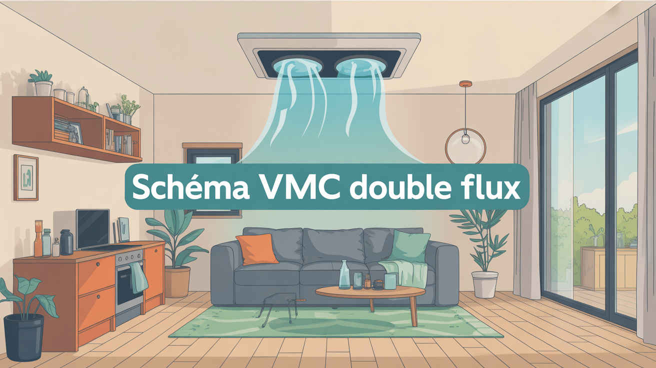 Schema vmc double flux illustration globale maison