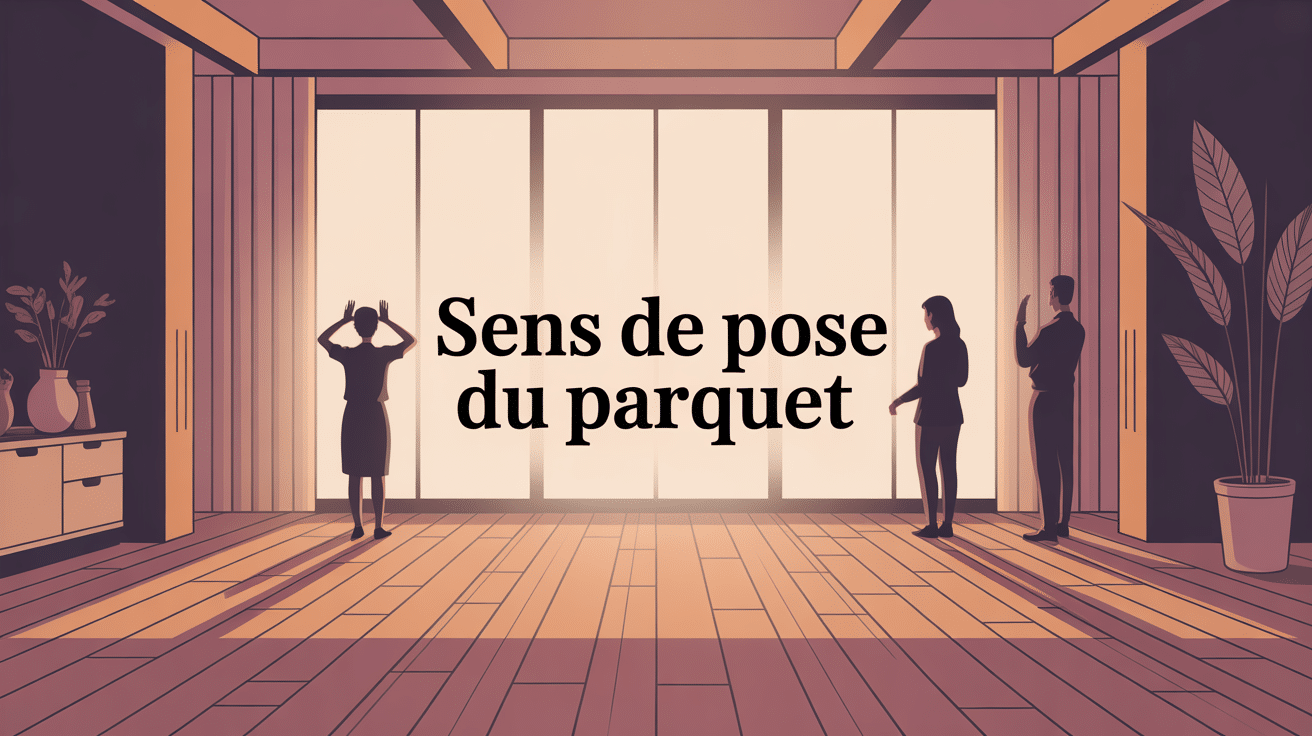 Sens pour poser le parquet vue moderne salle lumineuse