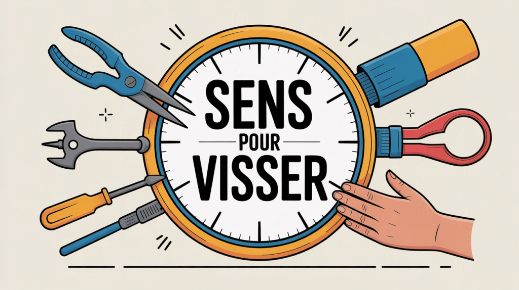 illustration conceptuelle sens pour visser et bricolage