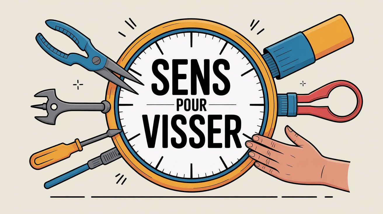 illustration conceptuelle sens pour visser et bricolage