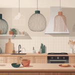 illustration suspension cuisine originale moderne et design