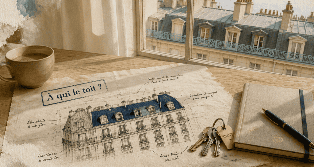 a qui appartient le toit dans une copropriété plan architectural