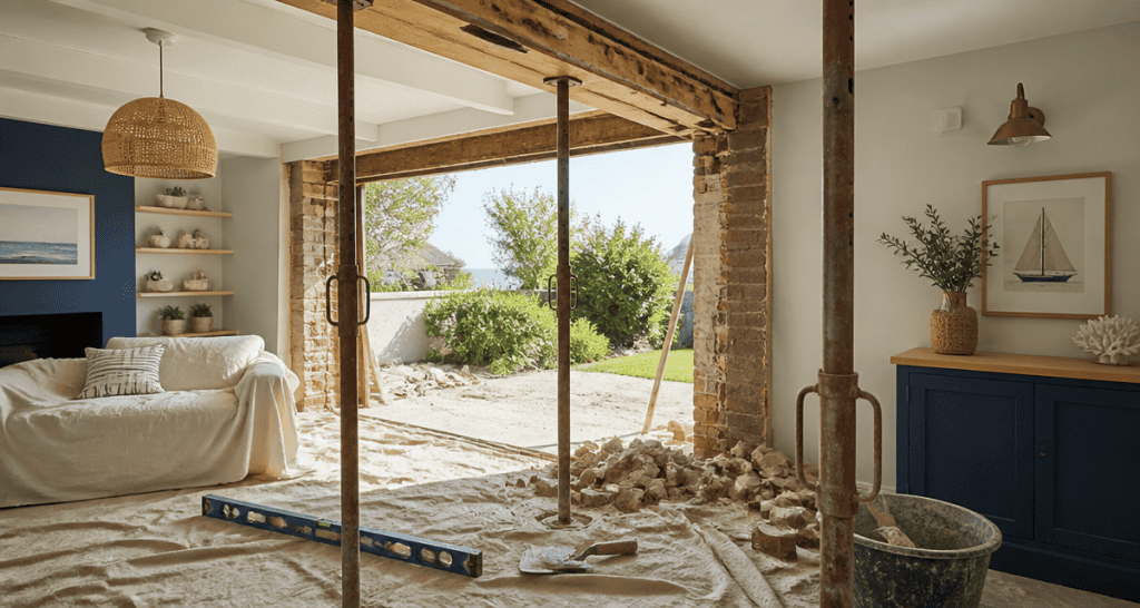 agrandir fenetre mur porteur en renovation