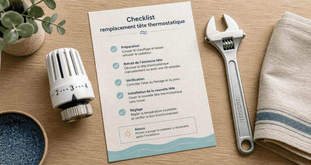 comment changer une tete de robinet thermostatique de radiateur outils et checklist