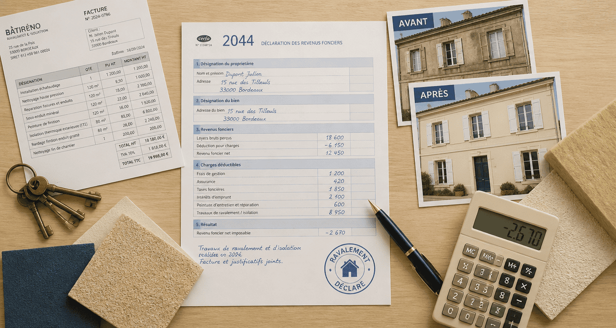 comment déclarer un ravalement de façade aux impôts
