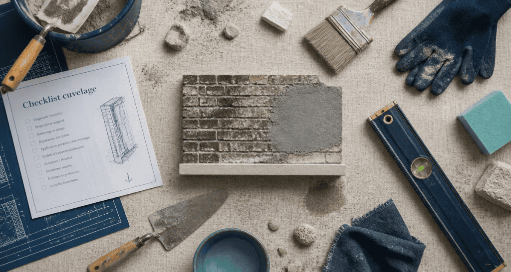 cuvelage mur outils et checklist