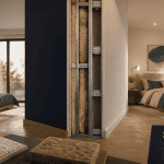 Isolation cloison entre 2 chambres vue coupe